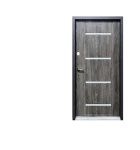 Двері Стріт Термо Модель Алюма 1 Metalic grey / Дуб шато Двері Стріт Термо Модель Алюма 1 Metalic grey / Дуб шато
